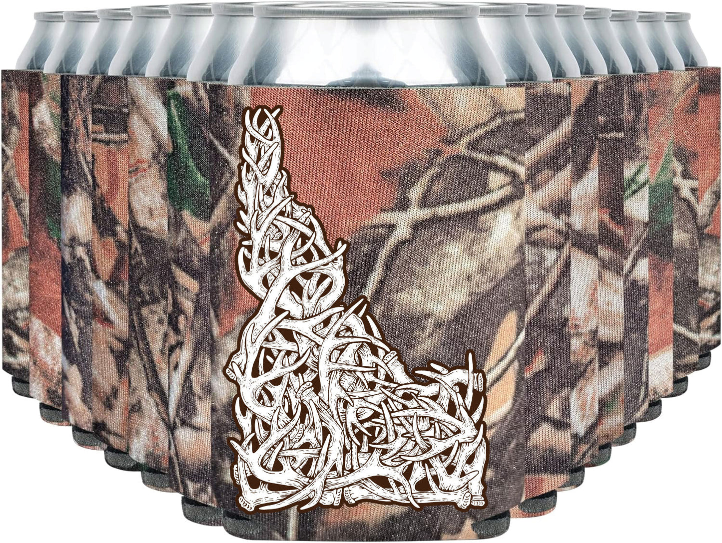 Idaho Antler Can Cooler (Natural Camo)