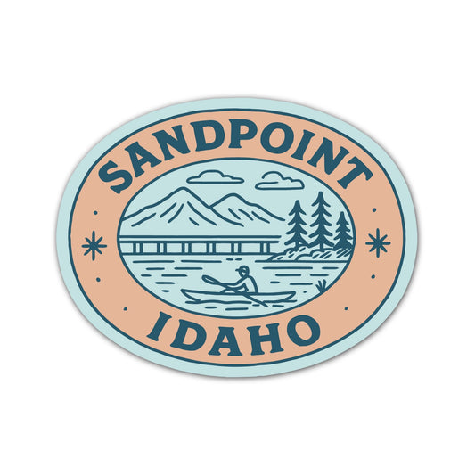 Sandpoint Idaho Scene Sticker