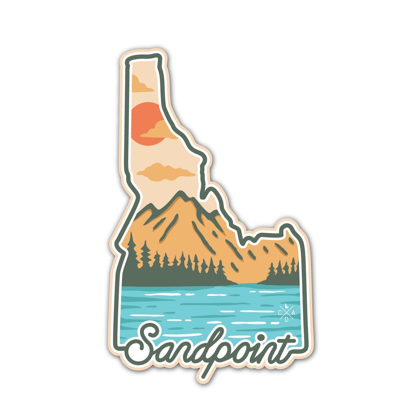 Sandpoint Idaho State Sticker