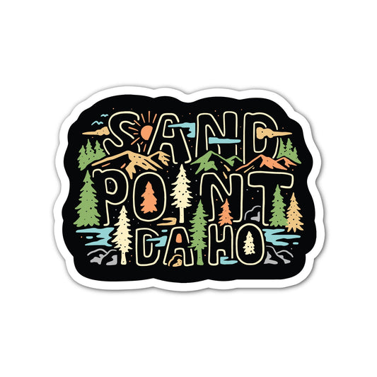 Sandpoint Idaho Letters Sticker