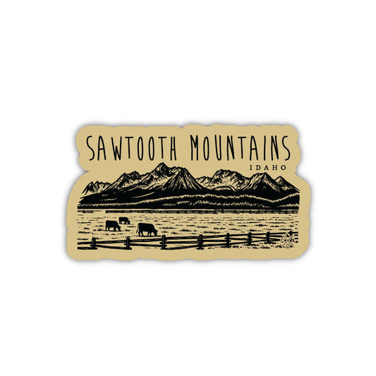Sawtooth Mountains Idaho Sticker