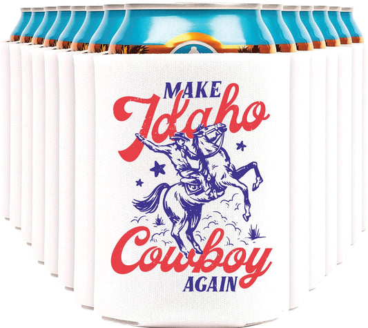 Make Idaho Cowboy Again Can Cooler (White)