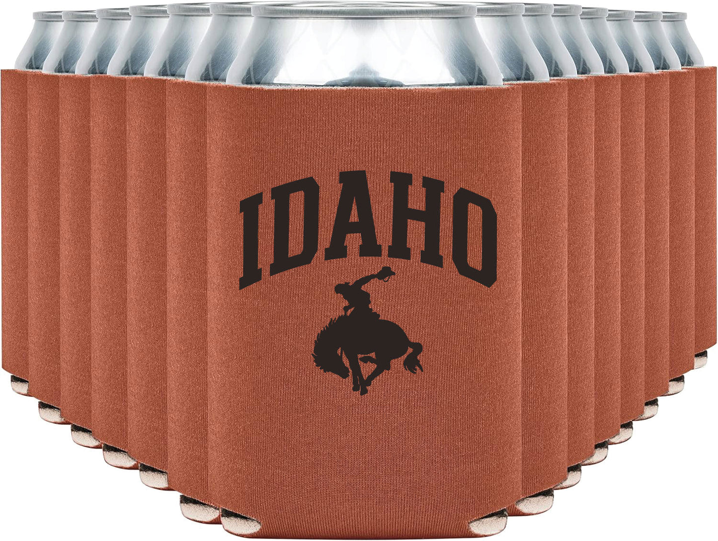 Collegiate Idaho Cowboy Can Cooler (Burnt Orange)