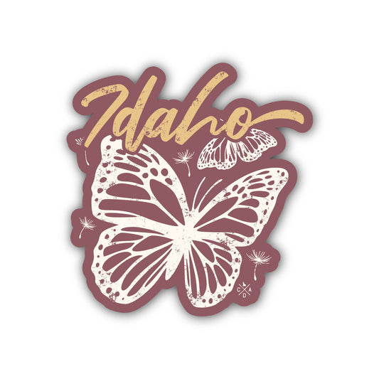 Idaho Monarch Butterfly Sticker