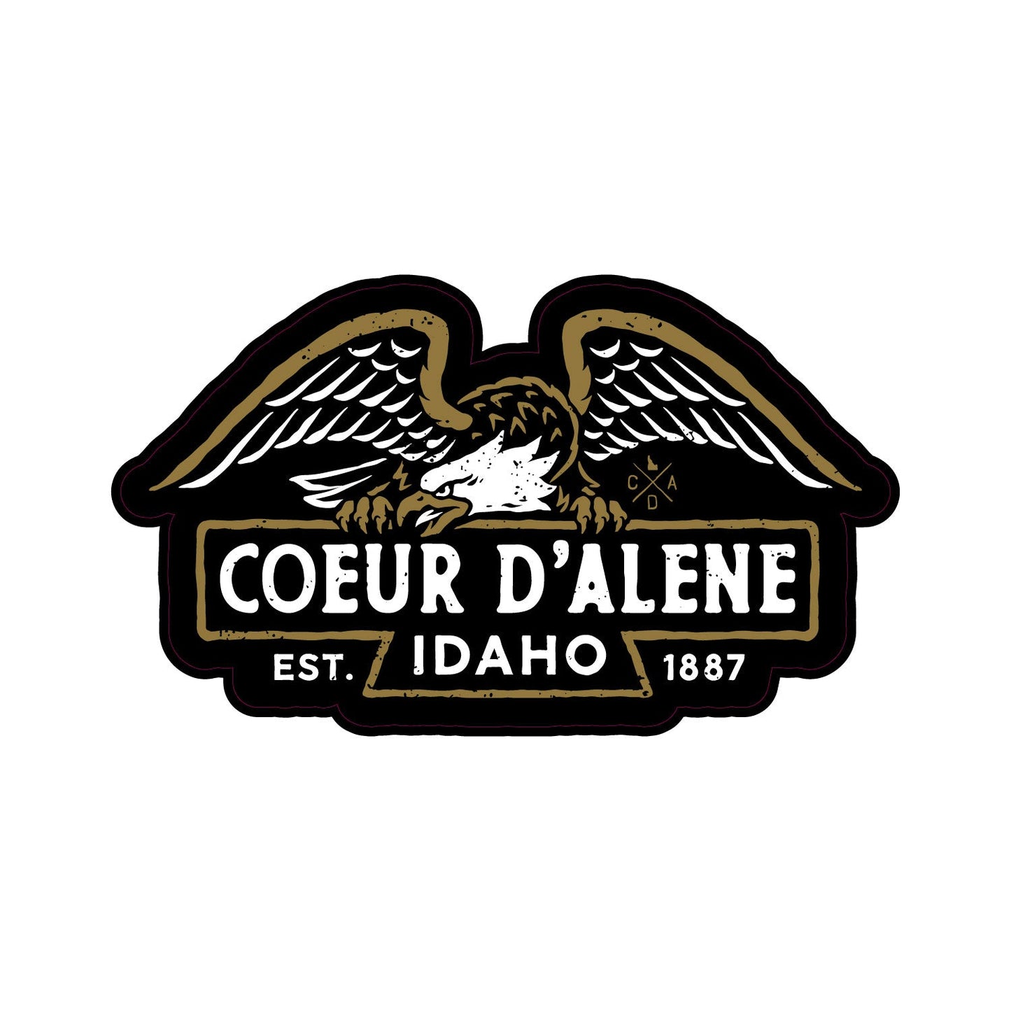 Coeur d'Alene Mantling Eagle Sticker