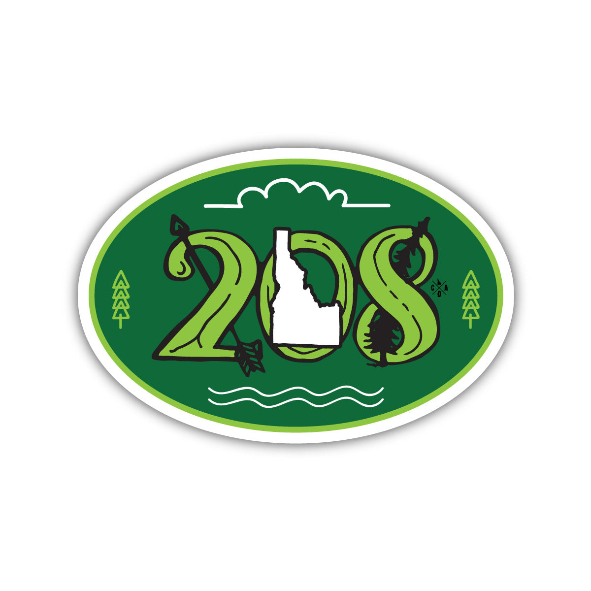 208 Oval Sticker