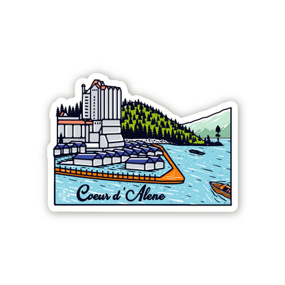 Coeur d'Alene Skyline Sticker