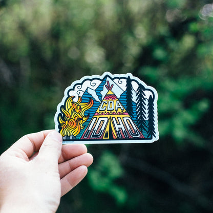 CDA Idaho Teepee Sticker