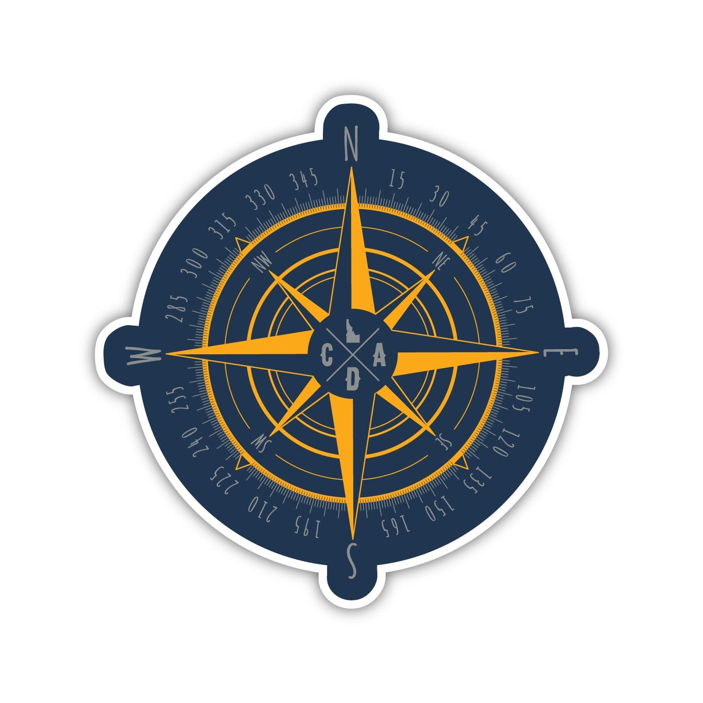 CDA Blue Compass Sticker