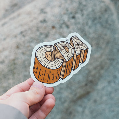 CDA Chopped Wood Sticker