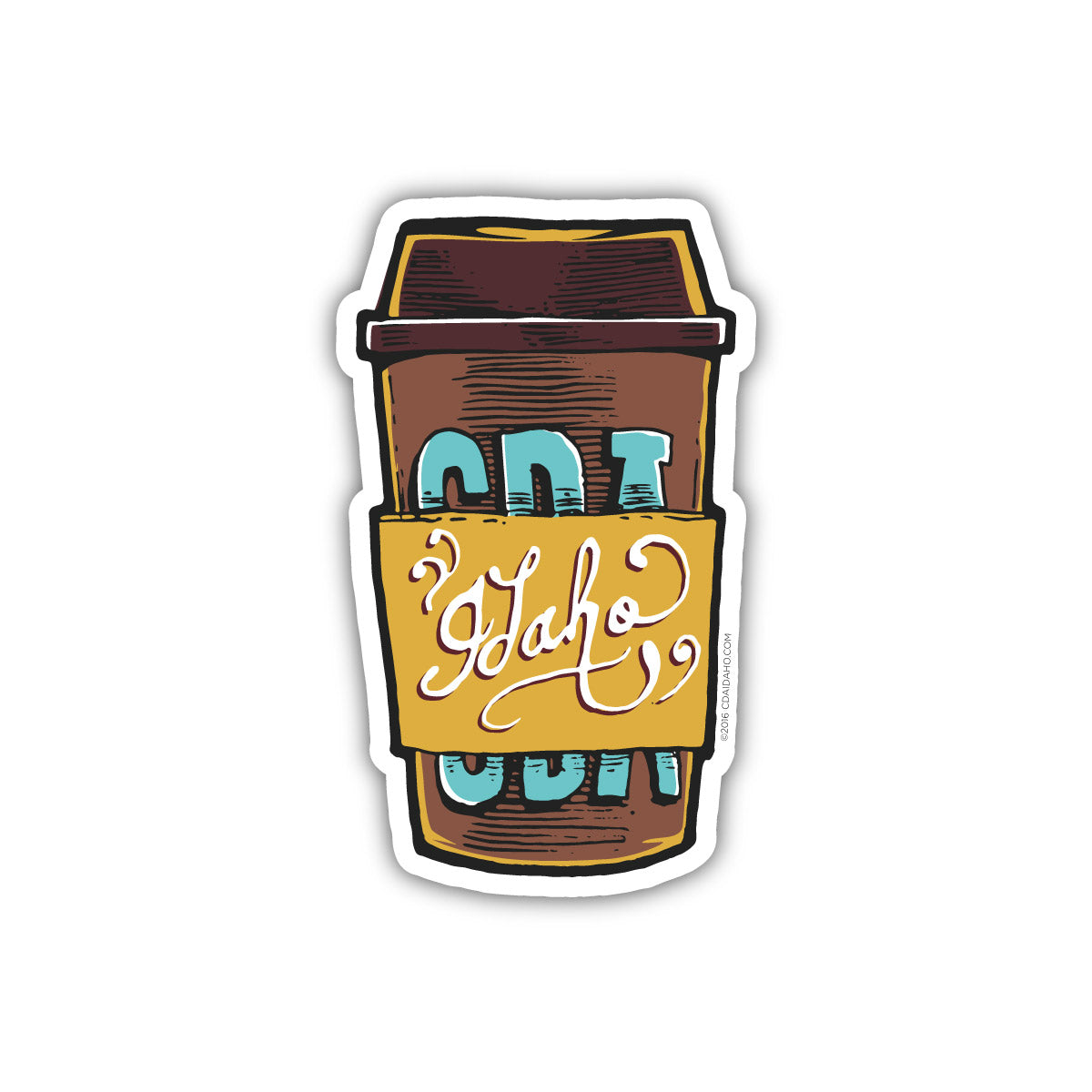 CDA Idaho Coffee To Go Sticker