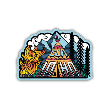 CDA Idaho Teepee Sticker