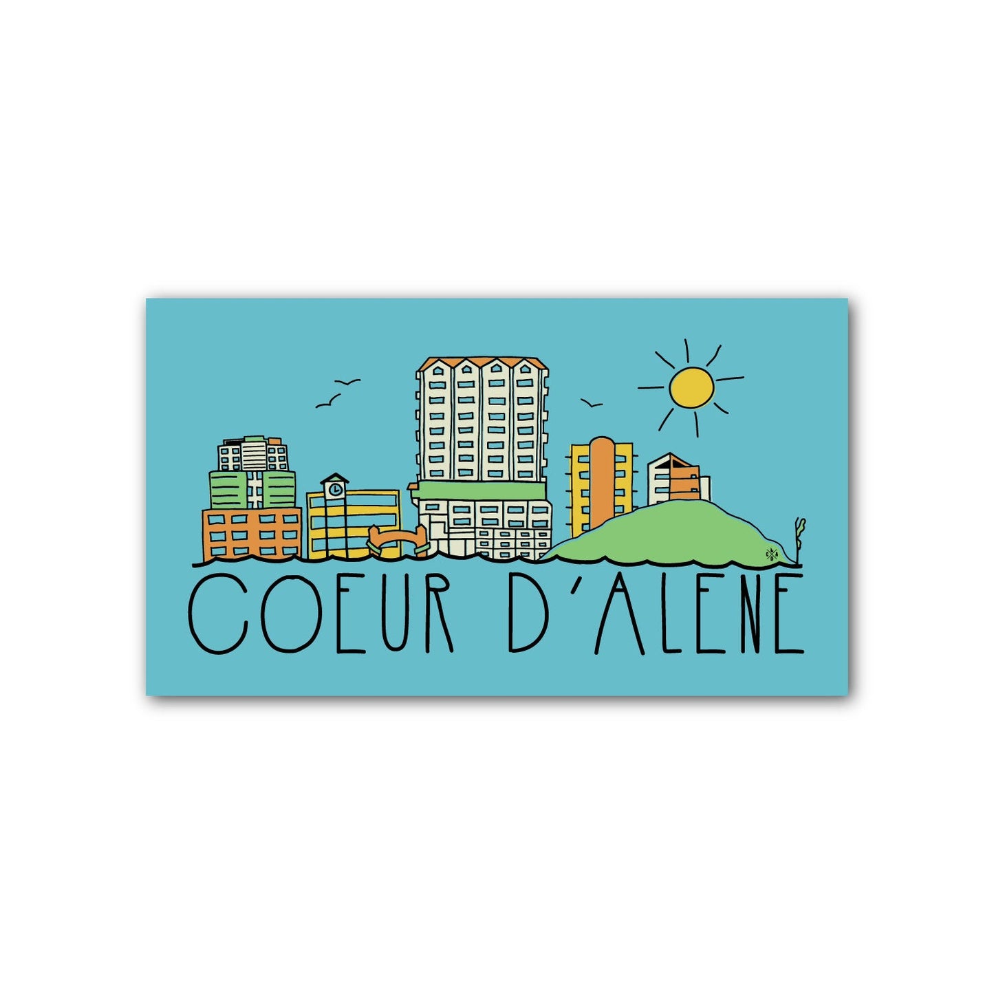 CDA Hand Drawn Skyline Sticker