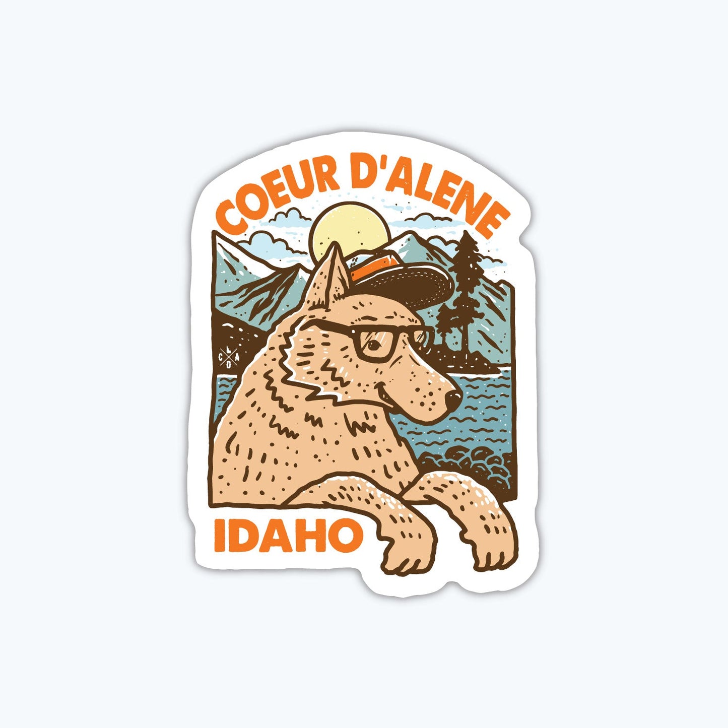 Coeur d'Alene Wolf Sticker