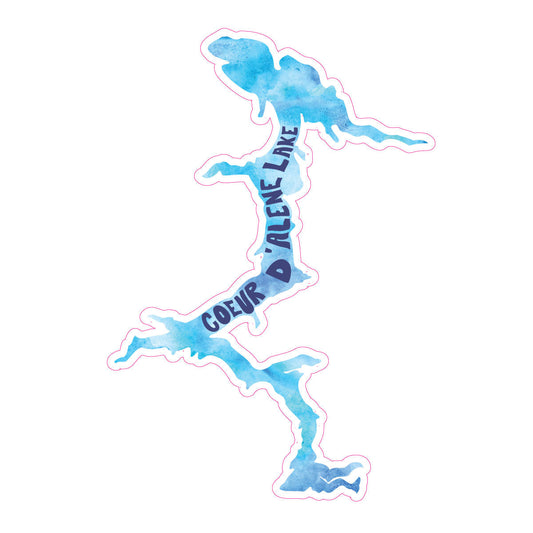 Coeur d'Alene Lake Watercolor Sticker