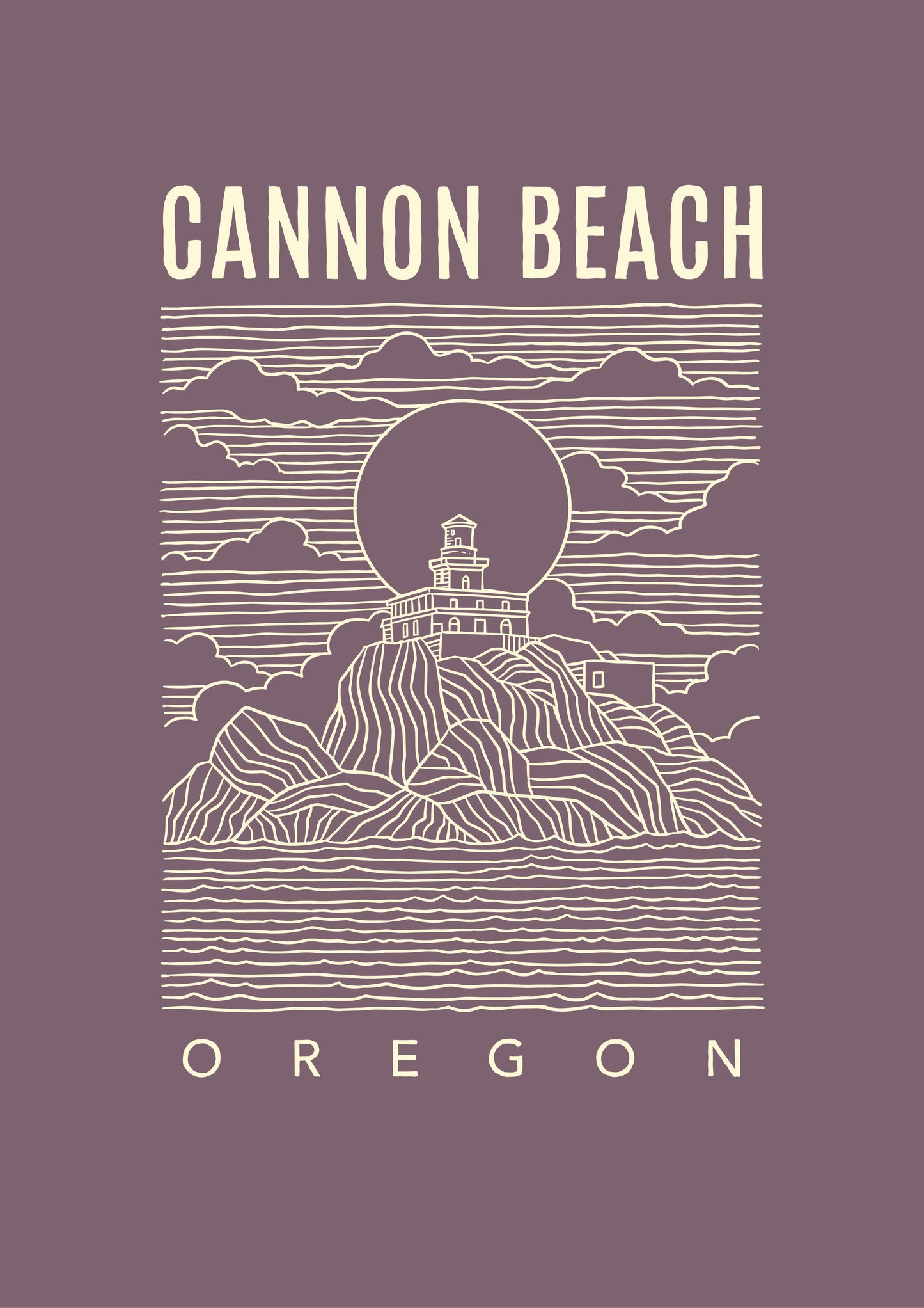 Tillamook Rock Lighthouse Cannon Beach Tee