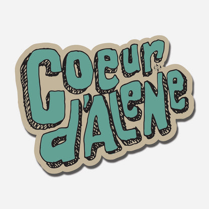 Coeur d'Alene Blue and Tan Sticker