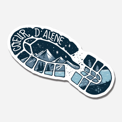 Coeur d'Alene Shoe Print Sticker