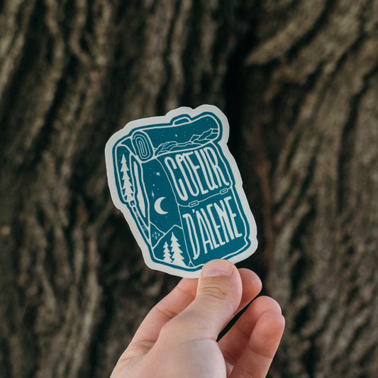 Coeur d'Alene Backpack Sticker