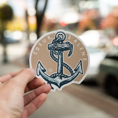 Coeur d'Alene Classic Anchor Sticker