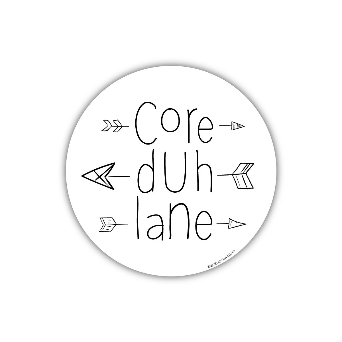 Core Duh Lane Sticker