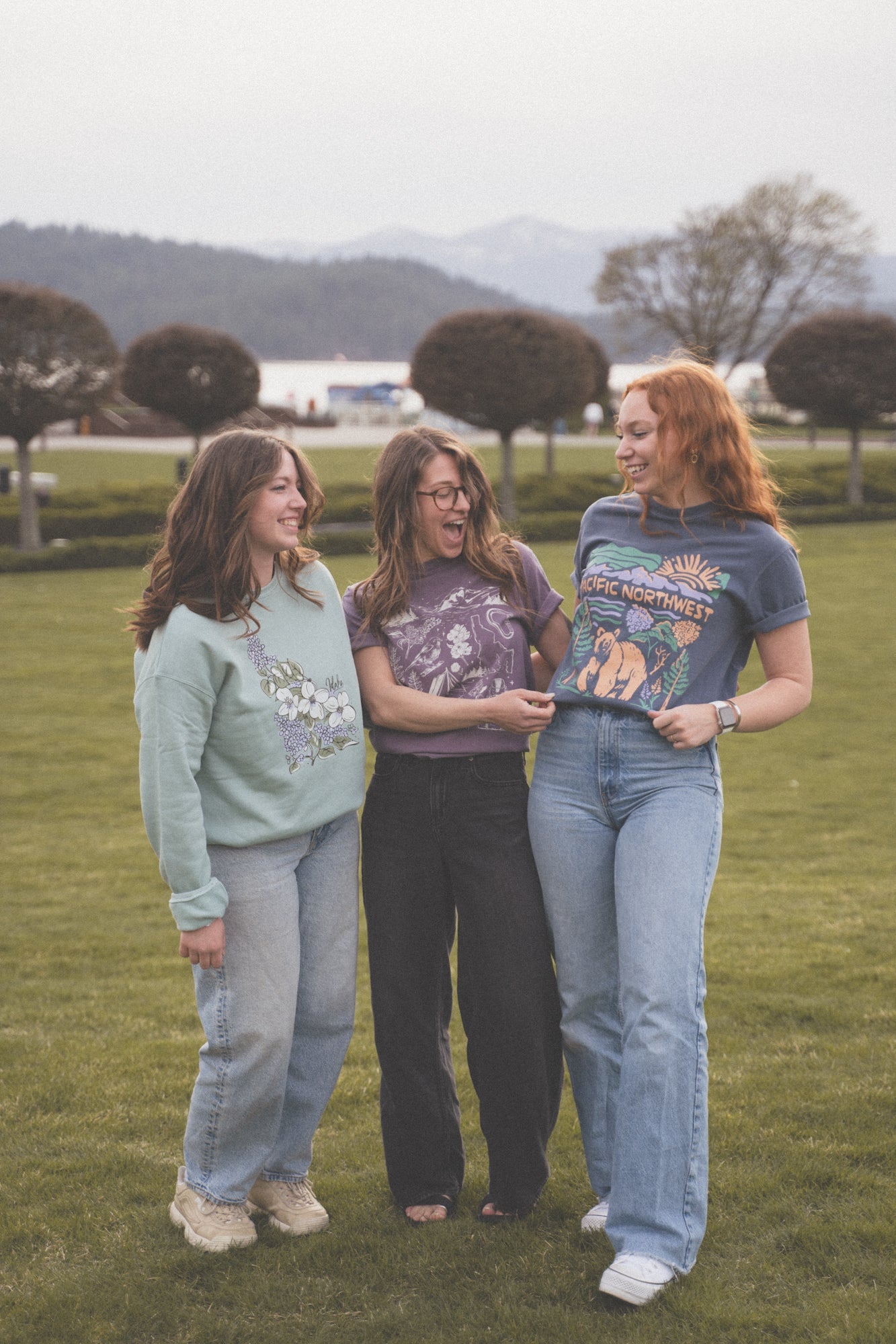 Idaho State Flower Sweatshirt - Dusty Blue