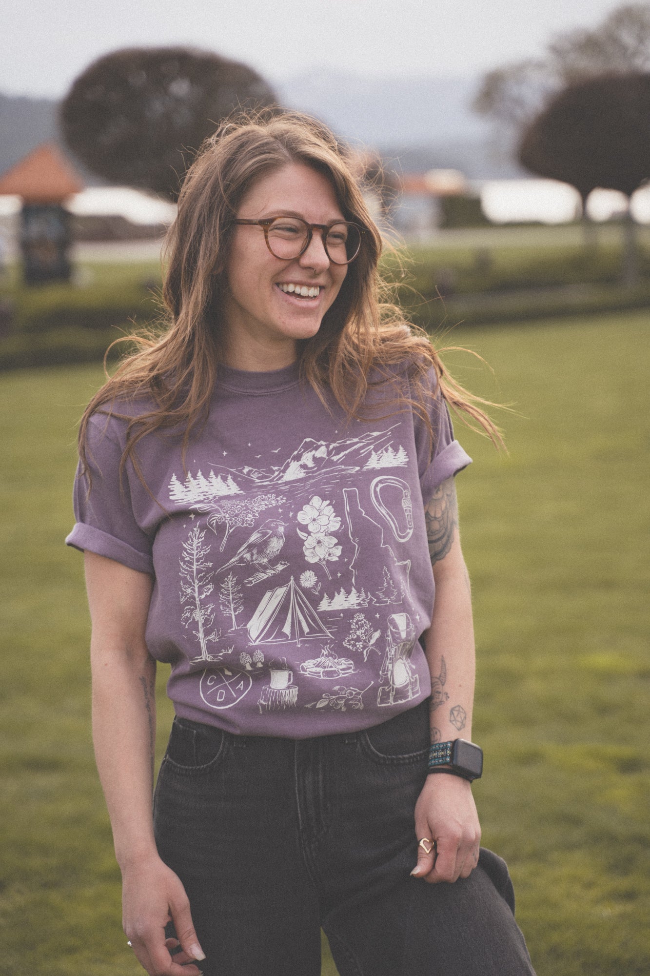 Coeur d'Alene Explorer Tee - Wine (100% Cotton)