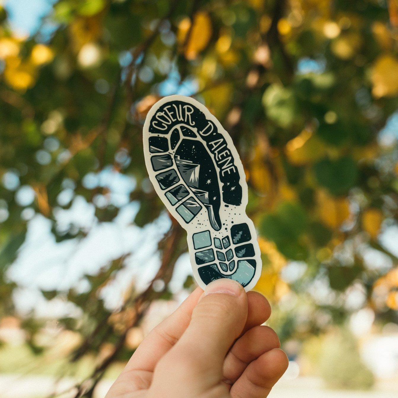 Coeur d'Alene Shoe Print Sticker