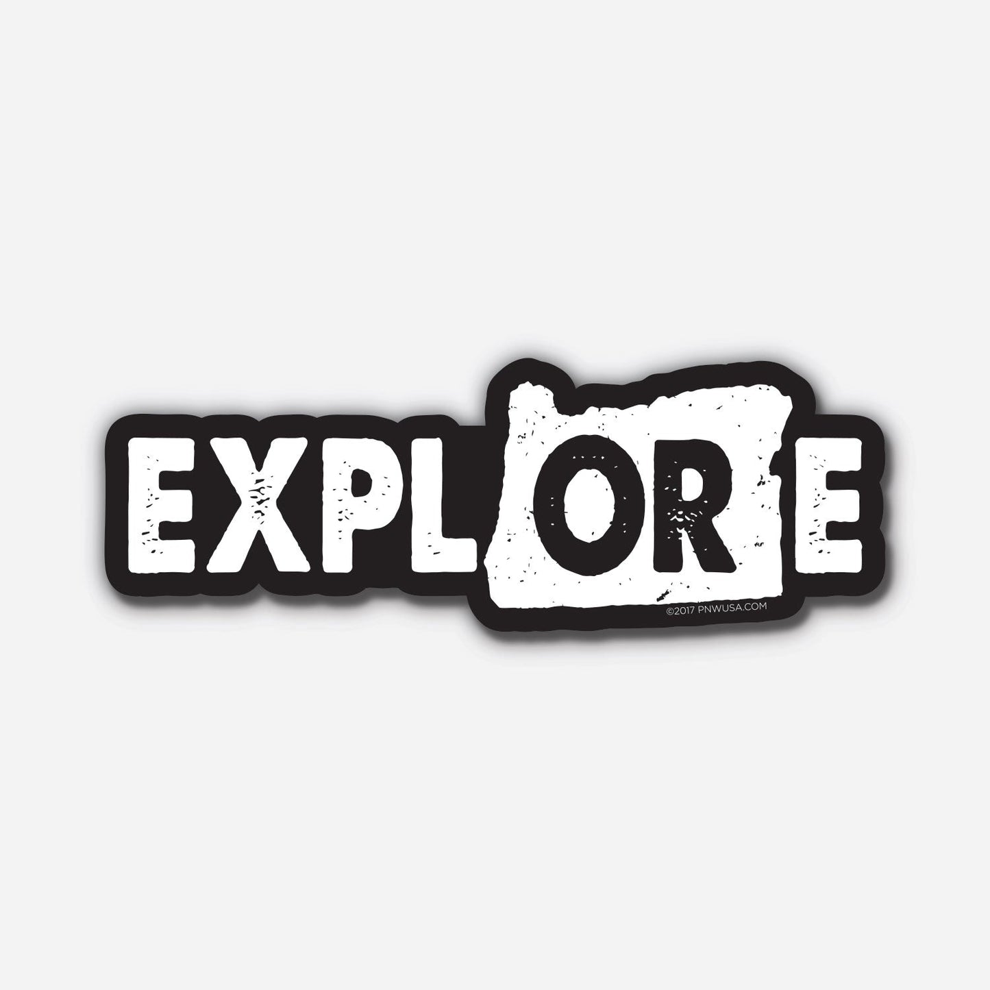 Explore Oregon Sticker - Black Background