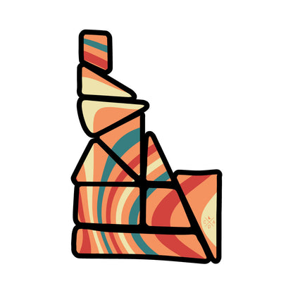 Groovy Idaho Block Sticker