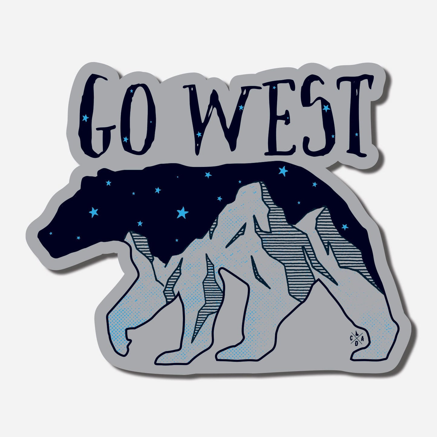 Go West Sticker