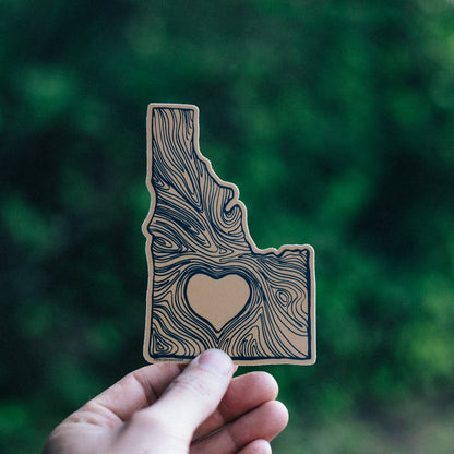 Idaho Wood Grain Sticker