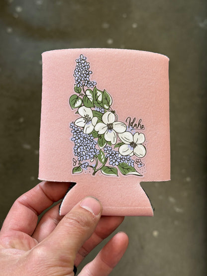 Idaho State Flower Can Cooler (Blush)