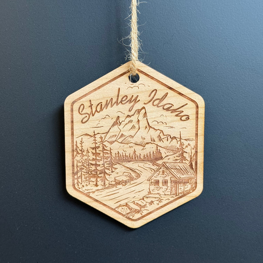 Stanley Idaho Wooden Ornament