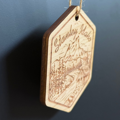 Stanley Idaho Wooden Ornament