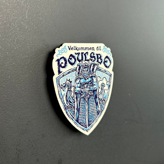 Velkommen Til Poulsbo Wooden Magnet
