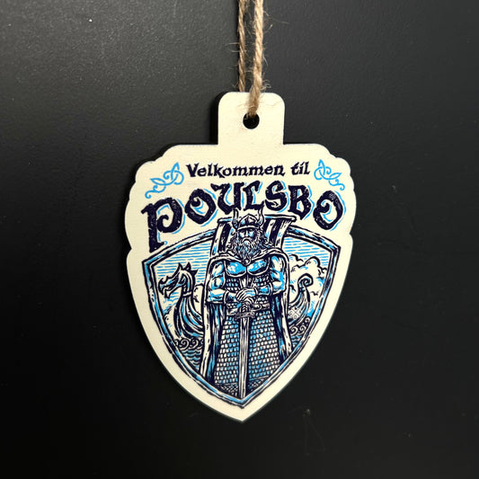 Velkommen Til Poulsbo Wooden Ornament