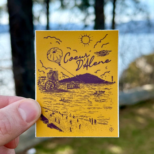 Coeur d'Alene Beach Views Sticker