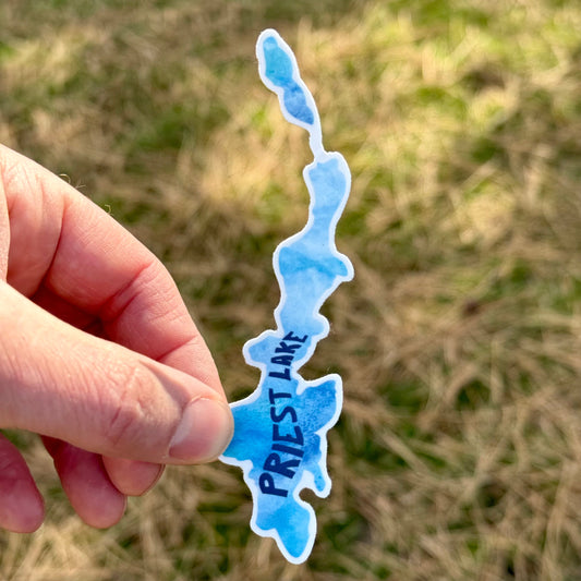 Priest Lake Watercolor Sticker