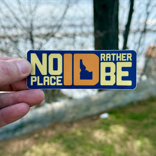 No Place ID Rather Be Sticker - Navy Horizontal