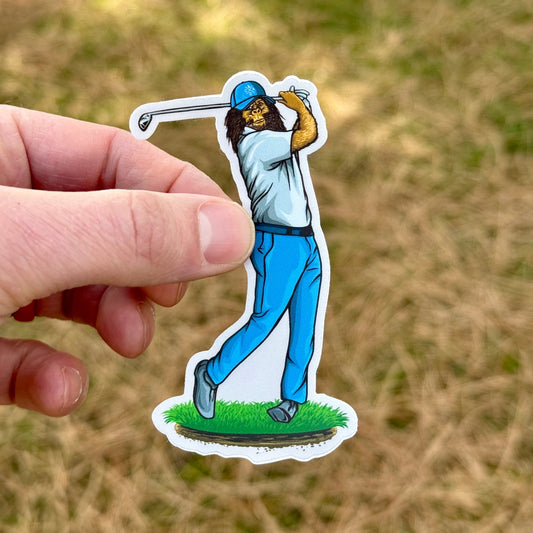 Bigfoot Bob Goes Golfing Sticker