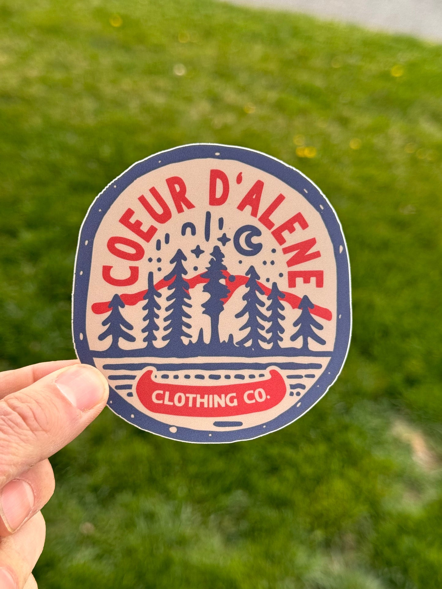 Coeur d'Alene Clothing Canoe Logo Sticker