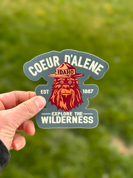 Coeur d'Alene Explore Bigfoot Sticker