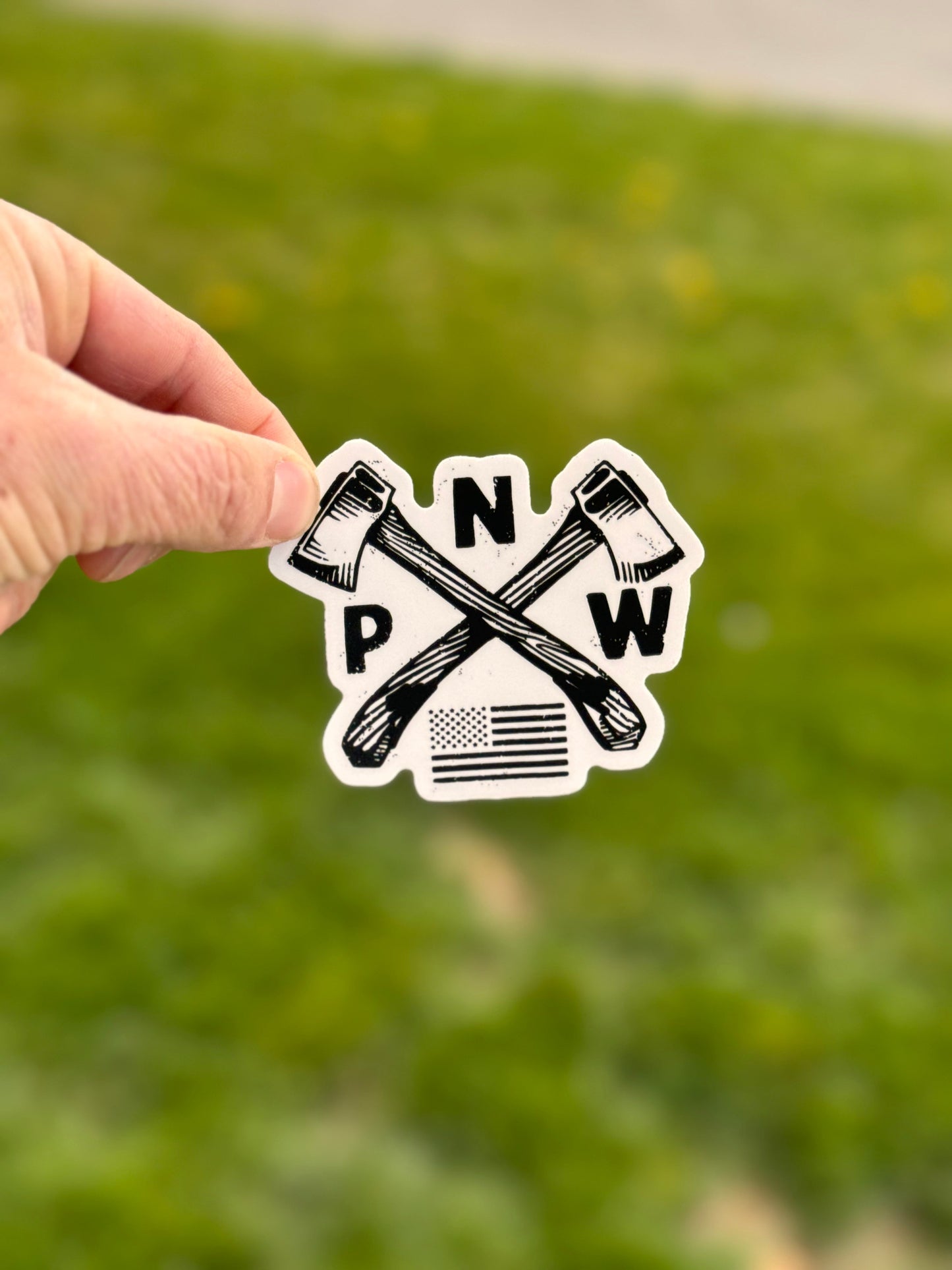 PNW USA Hatchet Sticker