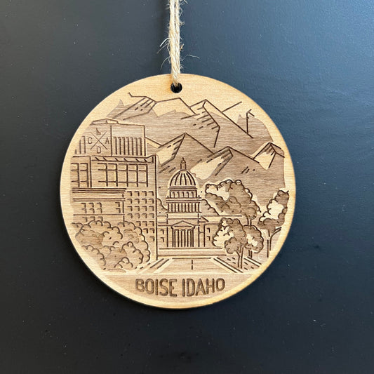 Boise Idaho Capital View - Ornament (Engraved)