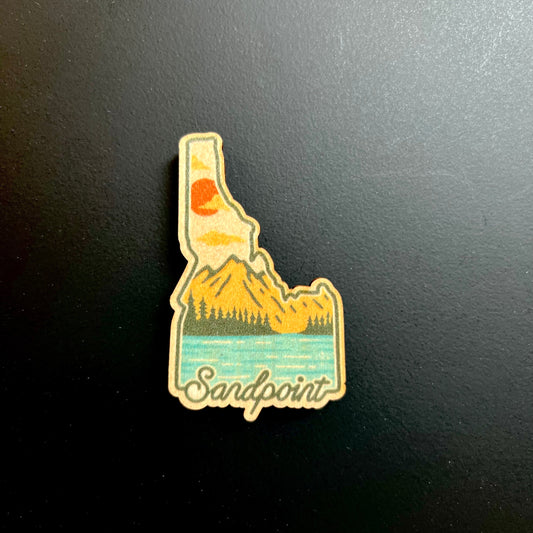 Sandpoint Idaho State - Wooden Magnet (Printed)