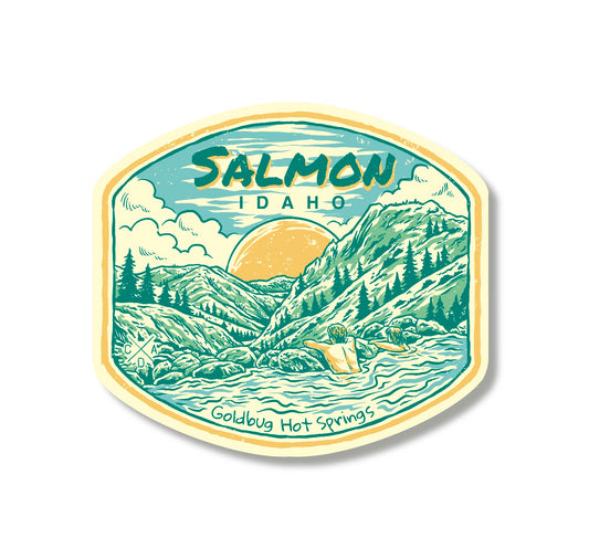 Goldbug Hot Springs Salmon Idaho Sticker