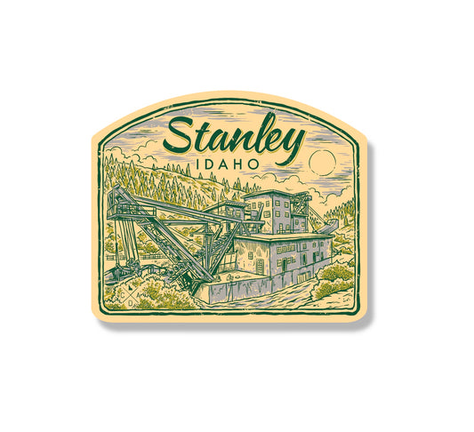 Yankee Fork Gold Dredge Stanley Idaho Sticker