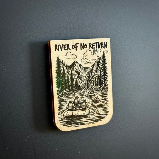 River Of No Return Idaho Wooden Magnet (Printed)