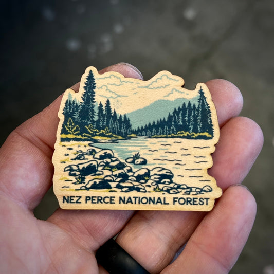 Nez Perce National Forest Wooden Magnet (Printed)